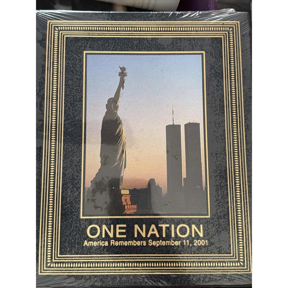 One Nation America Remembers September 11 2001 Hardcover Book Gold Edges Wrapped